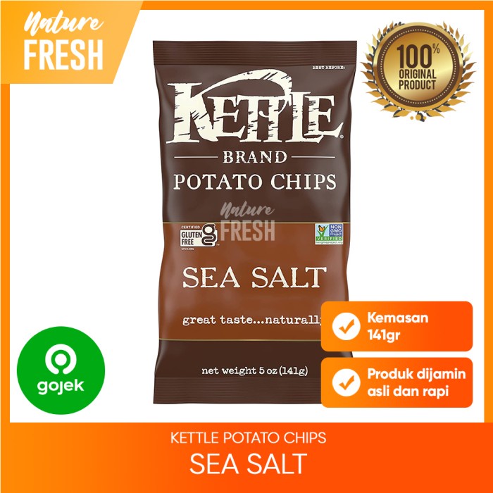 Kettle Potato Chips Sea Salt / Vinegar / Pepper / Honey Dijon / 141gr