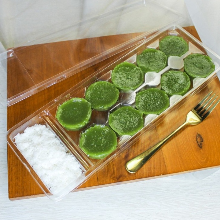 25pcs mika kemasan kue ijo mika packaging kue lumpang mika peking kue talam lubang 11 mika bening pa