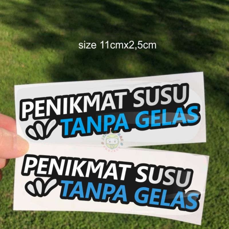 Stiker penikmat susu tanpa gelas cutting sticker bukan print/ 1pcs stiker kata kata