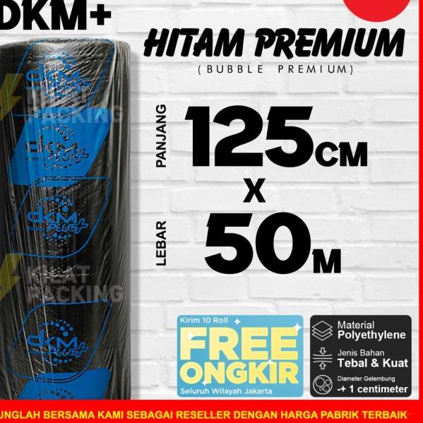 

Bubble Wrap Hitam Murah Premium Quality (OJOL) 125 CM x 50 M