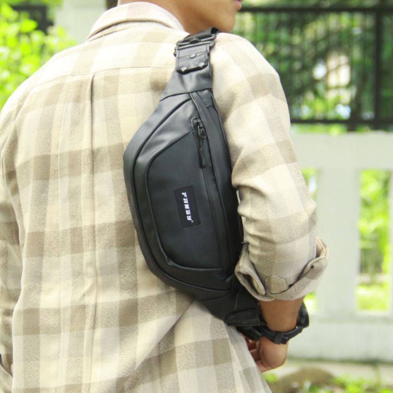 Fansy Beasts - Waistbag pria tas selempang synthetic leather