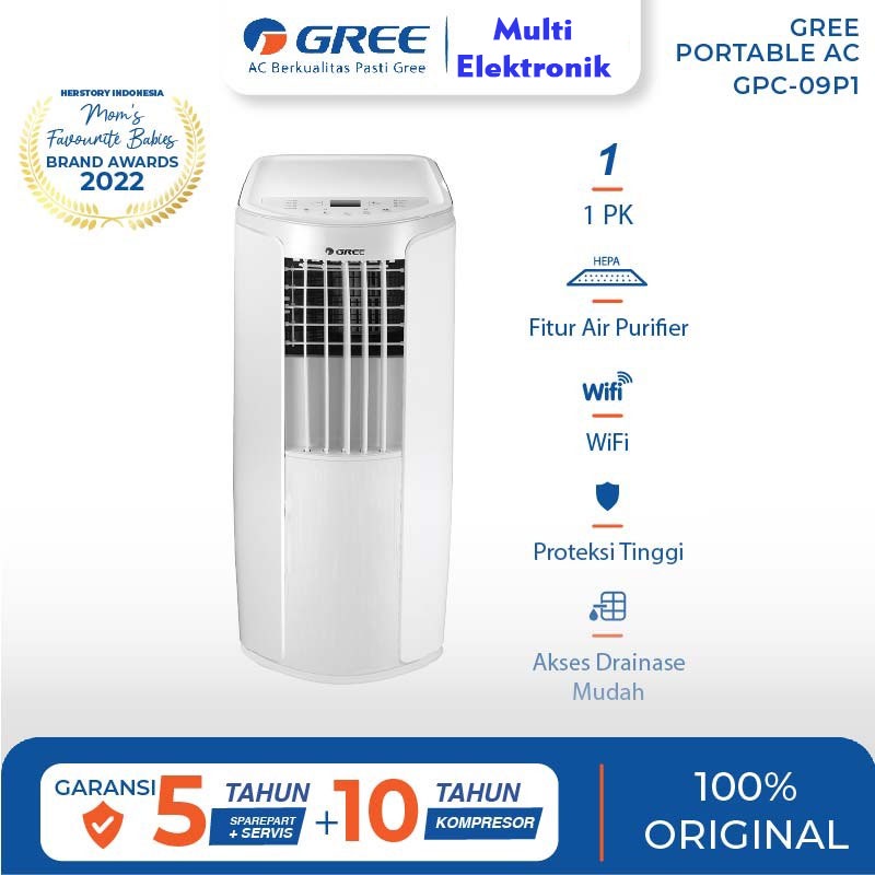 AC Smart Portable Gree GPC-09P1 / GPC09P1 (1 PK) with Air Purifier
