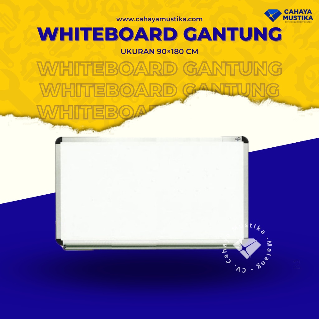 

Jual Papan Tulis Whiteboard Gantung Millenium Frame Tebal/T2 Uk 90x180