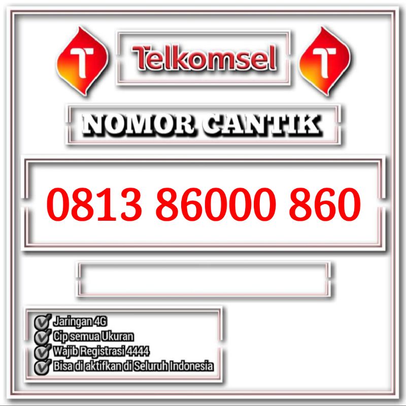 nomor cantik simpati 86000 860