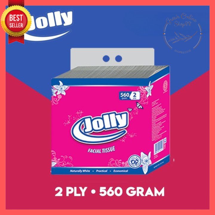 GOS -E314- Tissu Jolly Kiloan 560gr - Tissue Wajah 2 Ply - Facial Tisu Jolly Kiloan