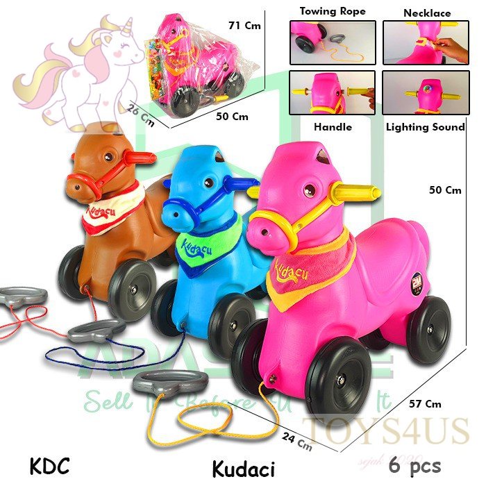 Toys4Us - MURAH KDC Kuda Kudaan Tunggang Kudacu Bisa Dinaiki Dinaikin Mainan Dorong Sepeda Anak Ride
