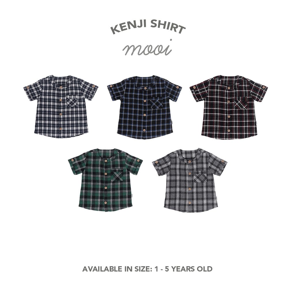 Mooi KENJI SHIRT / Kemeja Flanel Anak Laki-Laki / Atasan Kemeja Kotak-Kotak Anak Laki-Laki