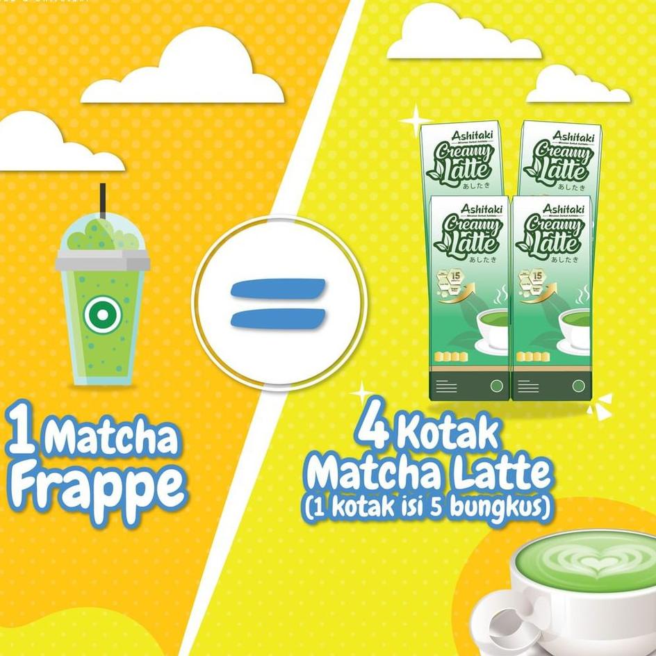 

ヒ ASHITAKI Creamy Latte 120g - Minuman Diet Rendah Kalori - Original / Coklat / Matcha - Minuman Serbuk Ashitaba Bubuk Antioksidan Stevia ・