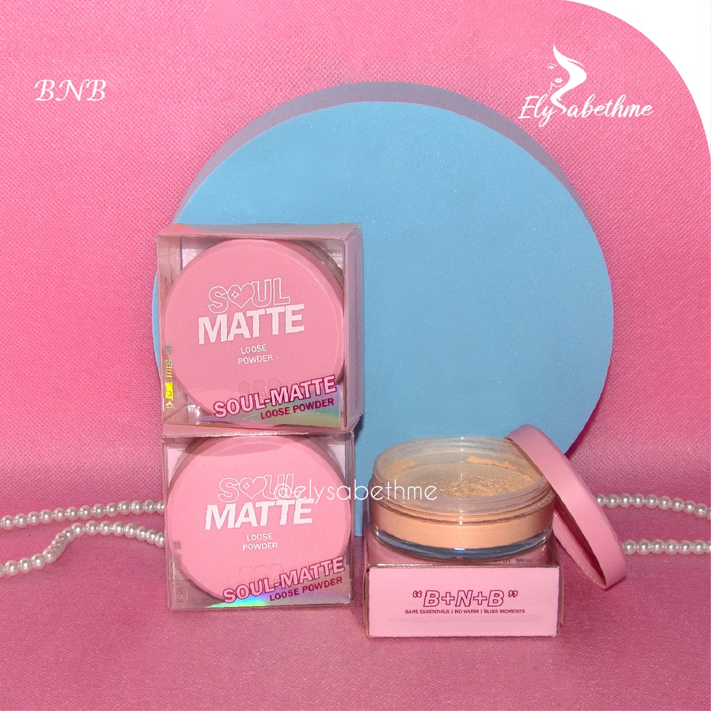 ✿ELYSABETHME✿  BNB BARENBLISS soul matte bedak tabur korea loose powder menyerap minyak di wajah