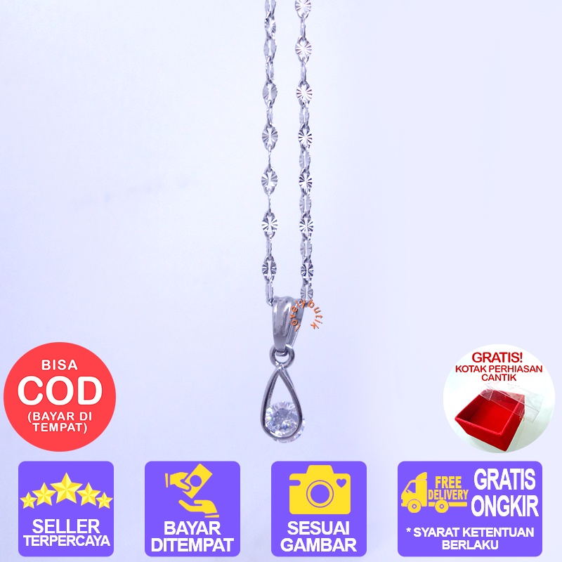 Kalung Titanium anti karat Latasi4 Kalung Titanium Dewasa Model Kekinian Terbaru