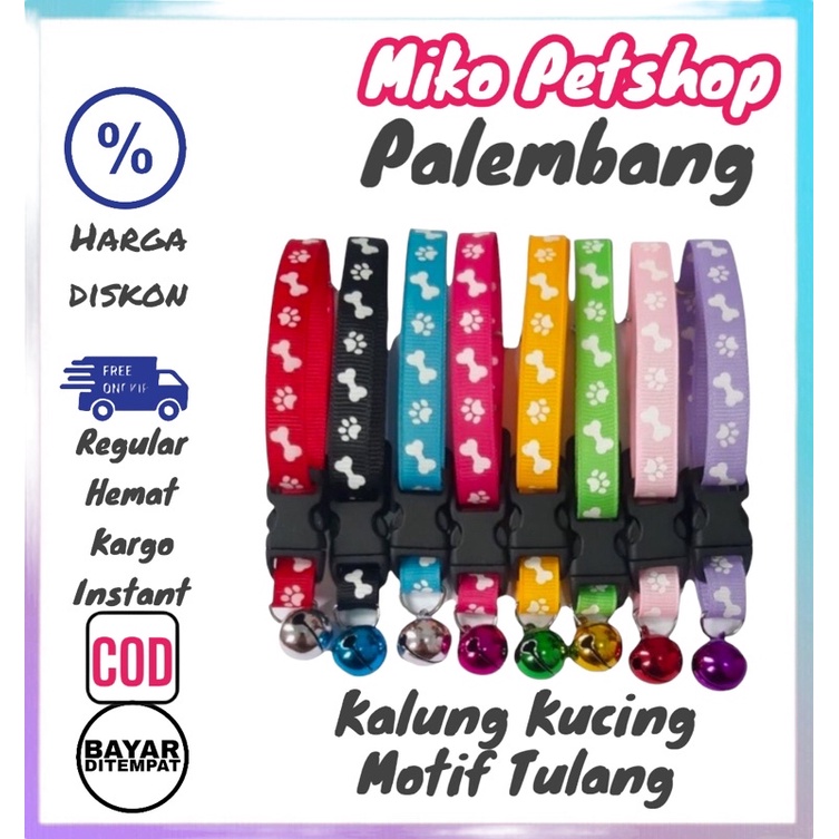 Kalung kucing MOTIF TULANG murah