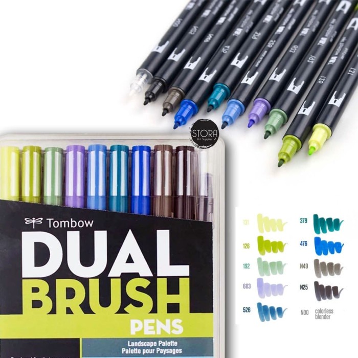 

Tombow Dual Brush Pen Set 10 - Landscape Palette