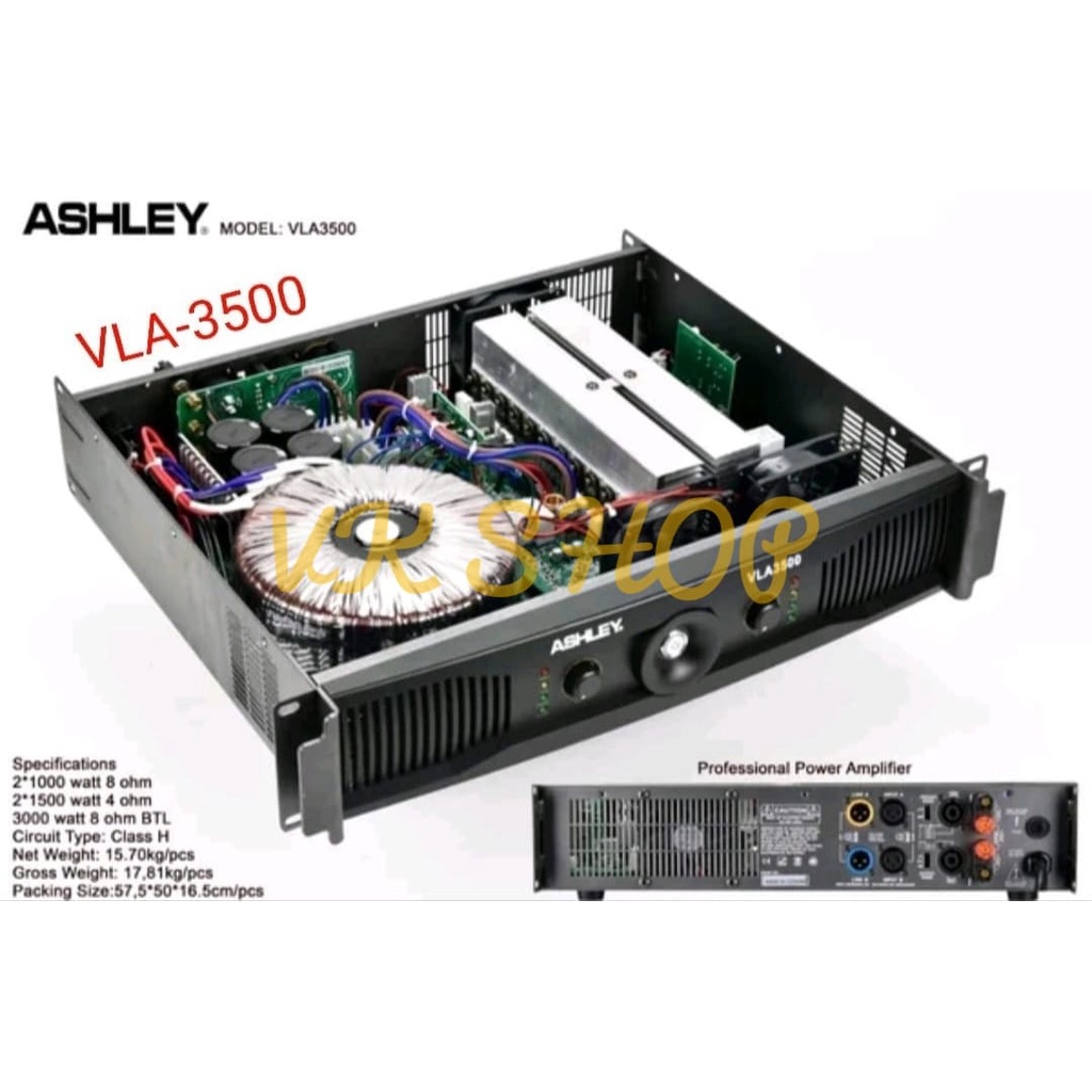 POWER AMPLIFIER ASHLEY VLA-3500 / ASHLEY VLA3500 CLASS H ORIGINAL