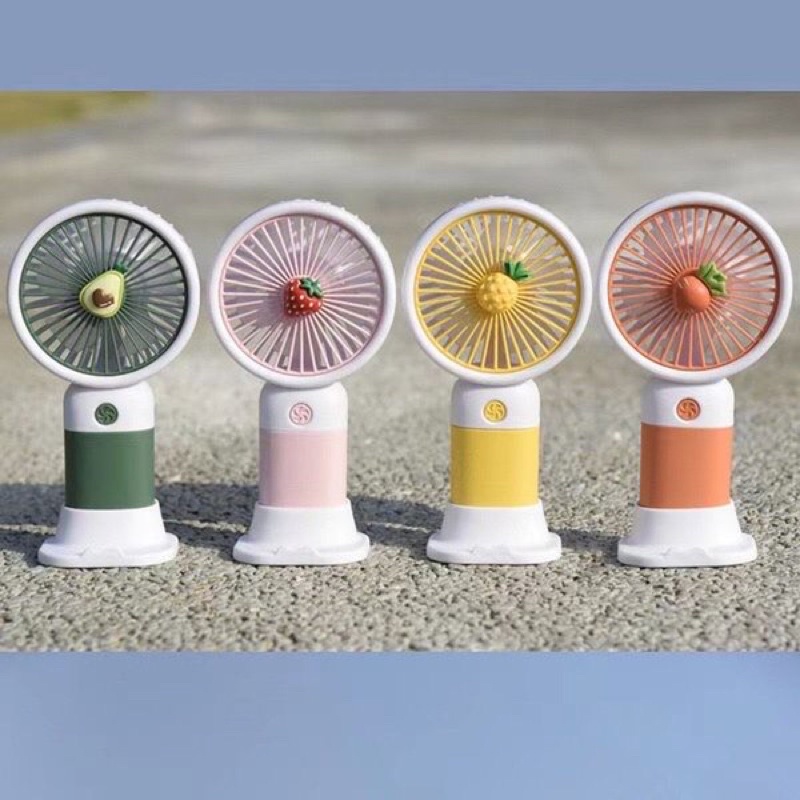 Kipas Mini Fan Genggam Karakter Portable Buah
