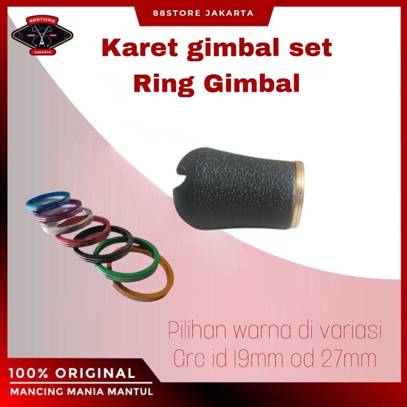 88storejakarta But cup karet gimbal + ring gimbal satu set