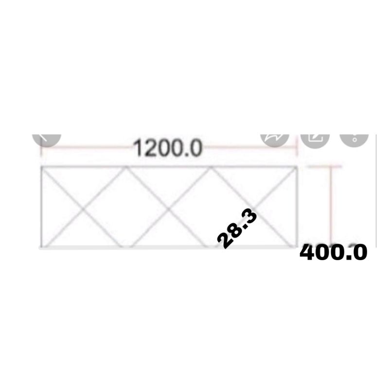 cermin bevel set 100x40 5mm