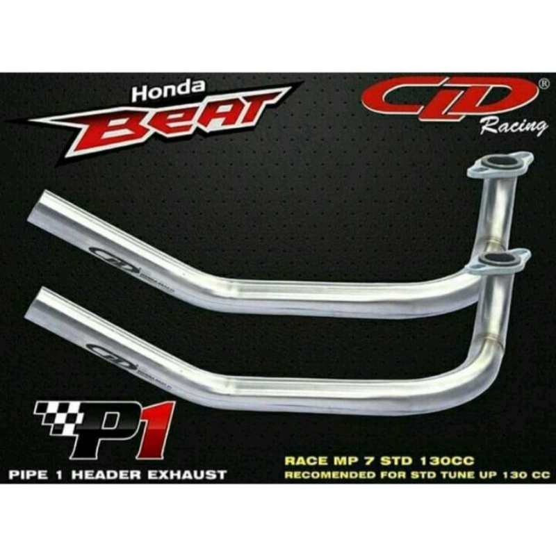 PIPA P1 28 / LEHER KNALPOT CLD RACING BEAT KARBU DAN MIO J SEPEK KOMPETISI 130 CC FULL SET KNALPOT S