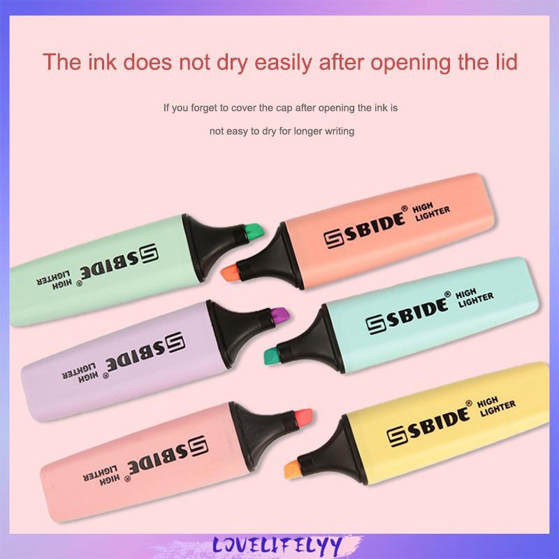 

Pena Stabilo Warna Macaron Siswa Menandai Spidol Kecil Segar Lukisan Grafiti -LOY