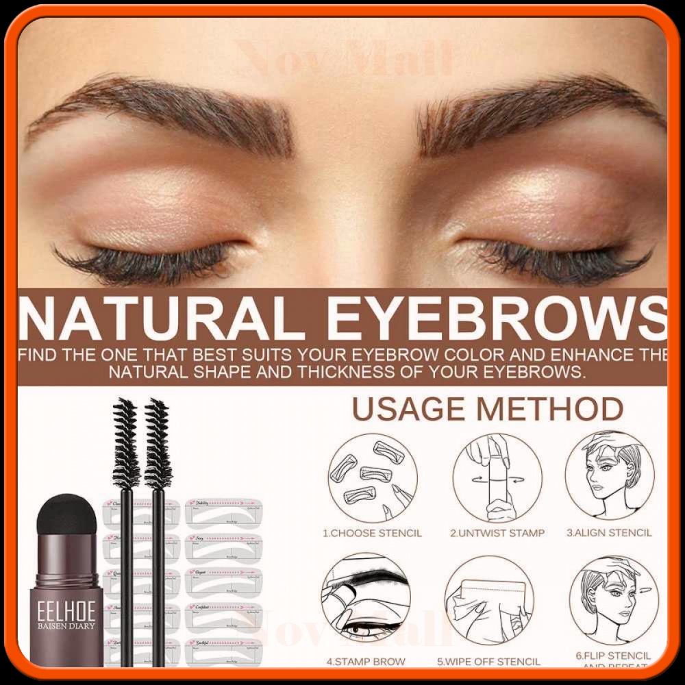 Cetakan Alis Tempel Eyebrow Powder Stamp Set - WZT13