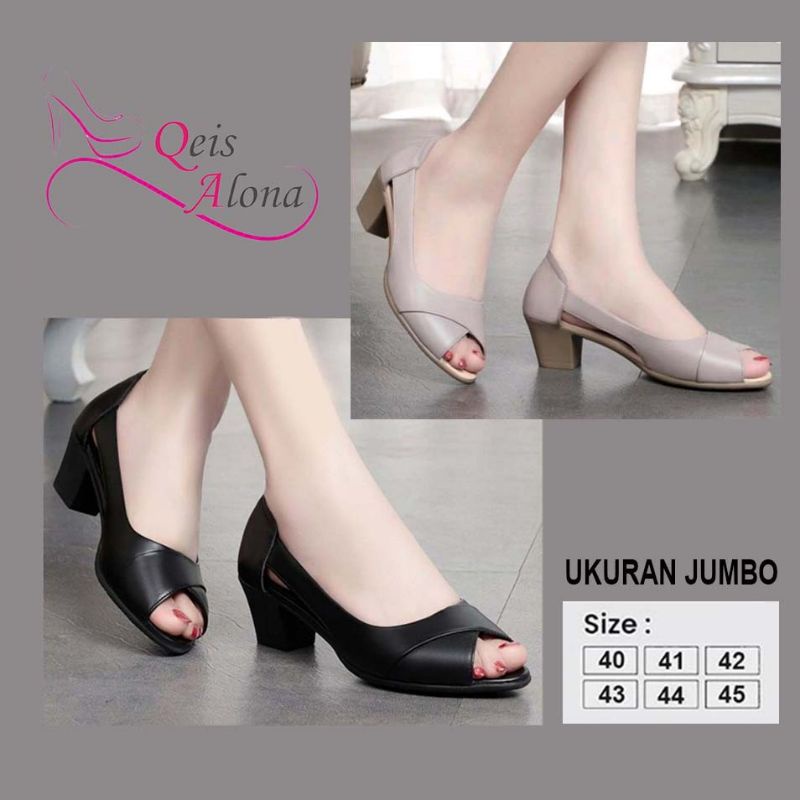 ALN 115 - Formal Shoes | Sepatu Pantofel Wanita Kantoran Ukuran Jumbo Besar | Big Size 41-42-43-44-45 Sepatu Pantopel Wanita Kulit Asli