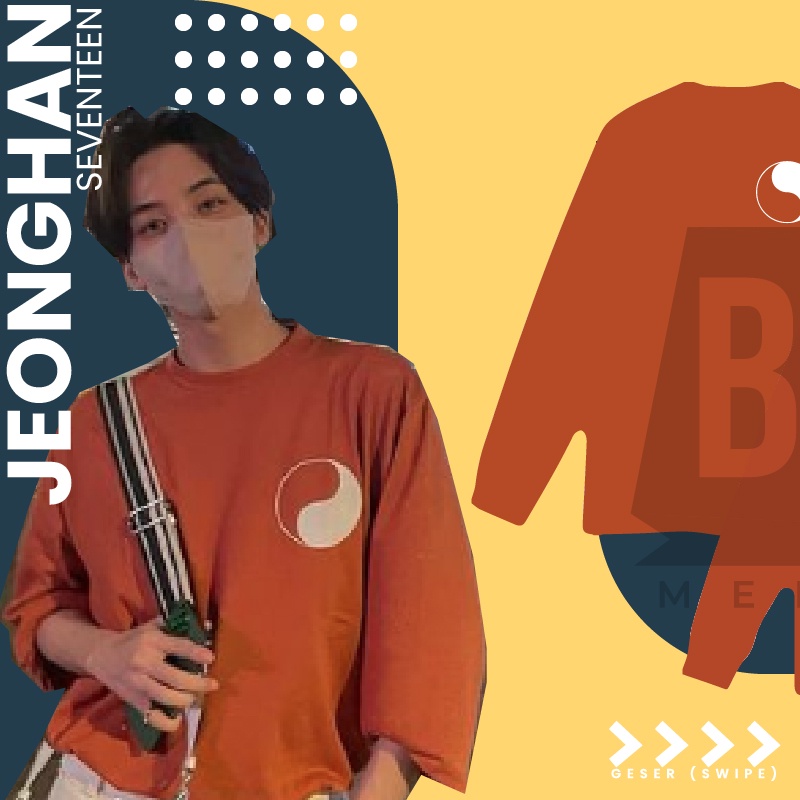 Outfitidols - Kaos  kpop Jeonghan seventeen Yin Yang lengan panjang