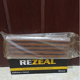 Refill Karet ban tubles REZEAL /karet tambal ban tubles/cacing ban tubles 1box (isi 6lbr=30bj) panjang 20 cm