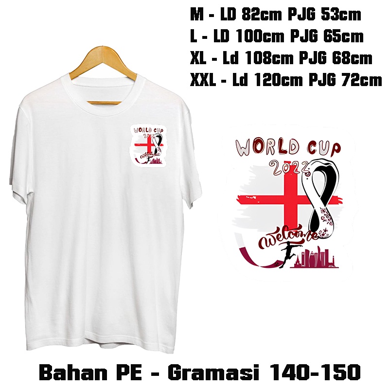 Baju England Piala dunia Unisex