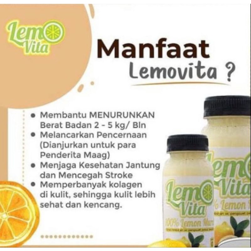 READY‼️(BPOM ) Lemovita Sari lemon Murni 100% Mengandung Collagen &amp; bisa Melangsingkan Berat Badan