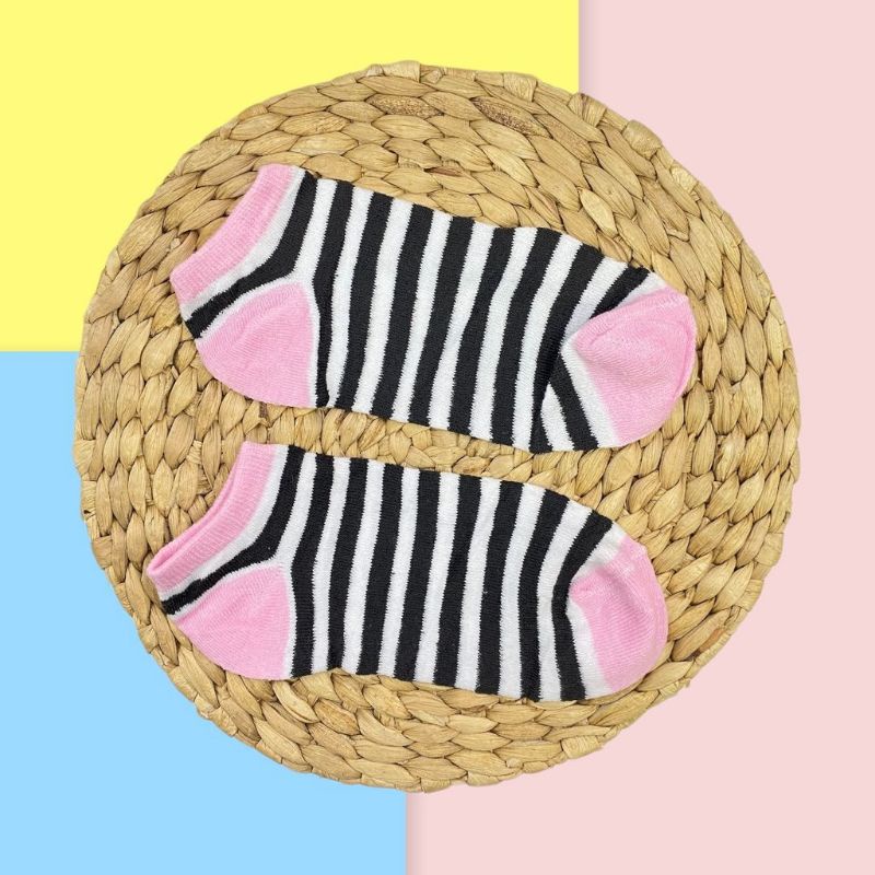 Kaos Kaki Wanita Semata Kaki Motif 3 Baris Murah