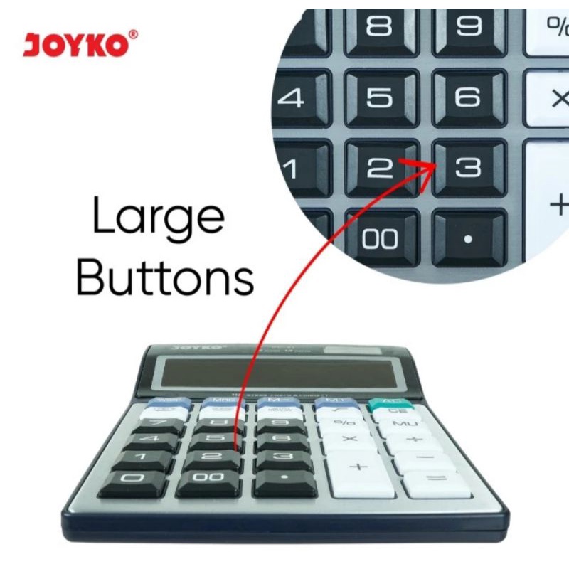 

Kalkulator BESAR Joyko CC-41 / 14 Digits Check Correct Calculator