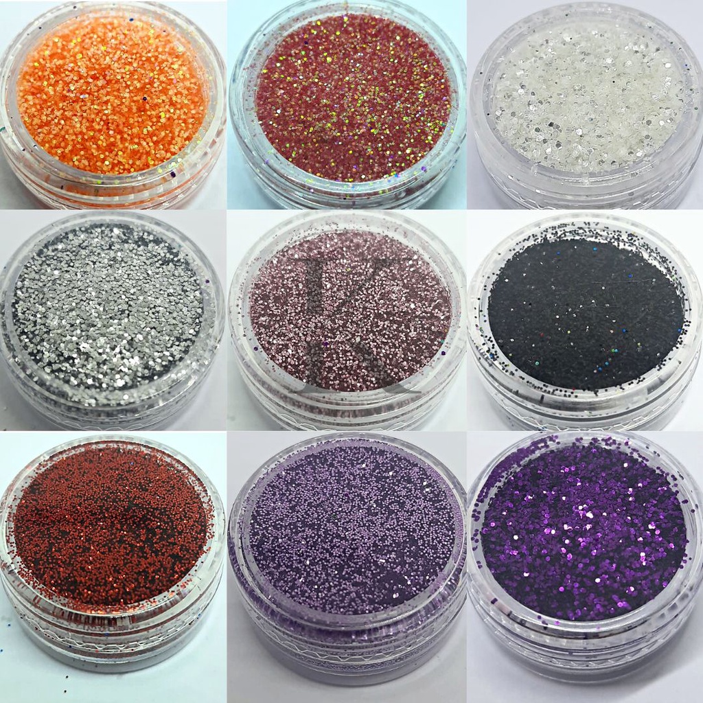 Glitter Powder Basic/ Serbuk Glitter Halus/ Bubuk Glitter Decoration Nail art