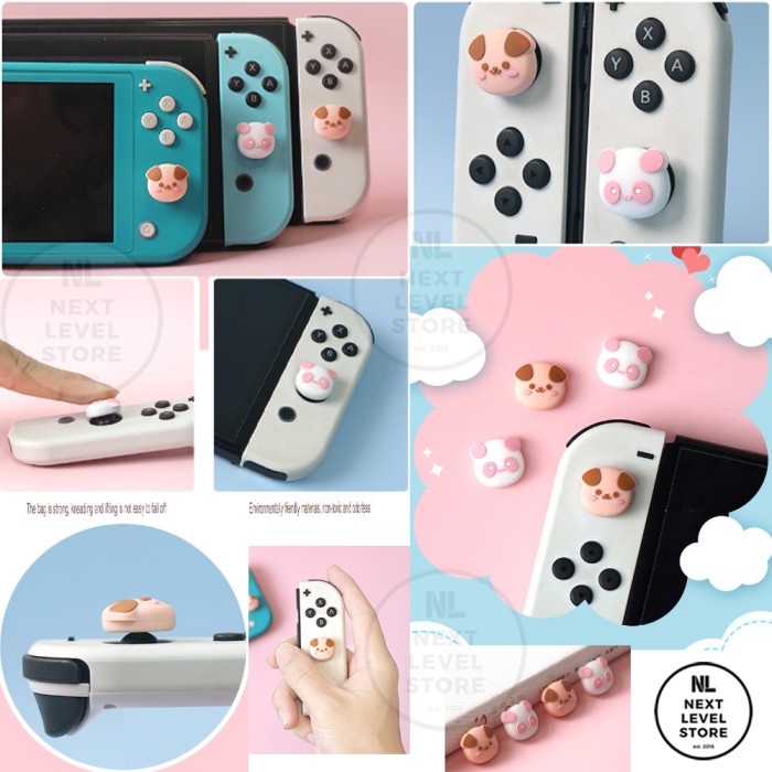 Analog Cap Akitomo Dog Panda Nintendo Switch Joycon Lite Thumb Cover