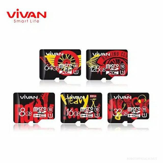Vivan Kartu Memori Micro SD Memory Card class 10 16GB / 32GB / 64GB / 128GB Original