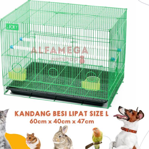 KANDANG UMBARAN BESI LIPAT SIZE L 60x50x44 BURUNG PLECI LOVEBIRD LUCKY