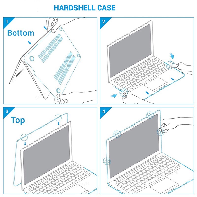 JFS MacBook Air Case Bening/Case Clear/Transparan | Air 13.6Inch M2  M3 Hardcase Touchbar Retina A2681/A3113