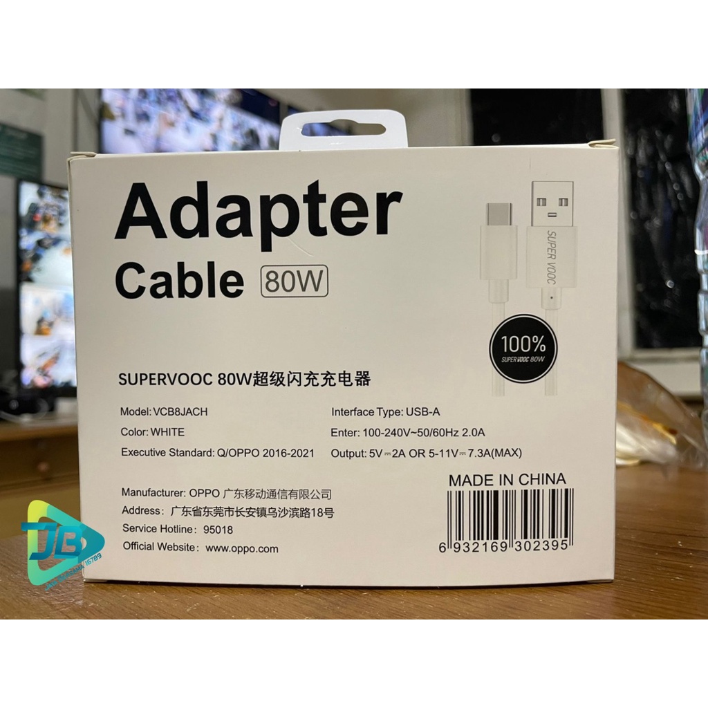 Charger Cashan Casan tc Oppo 80W tipe C SUPER VOOC Fast Charging a17 a77s a77 A5 2020 A9 2020 A52 A53 A54 a74 Reno 2f reno3 reno4 Reno4f Reno4pro reno 5 reno 6 reno 7 Reno7z reno 8 Reno 8 pro  JB6066