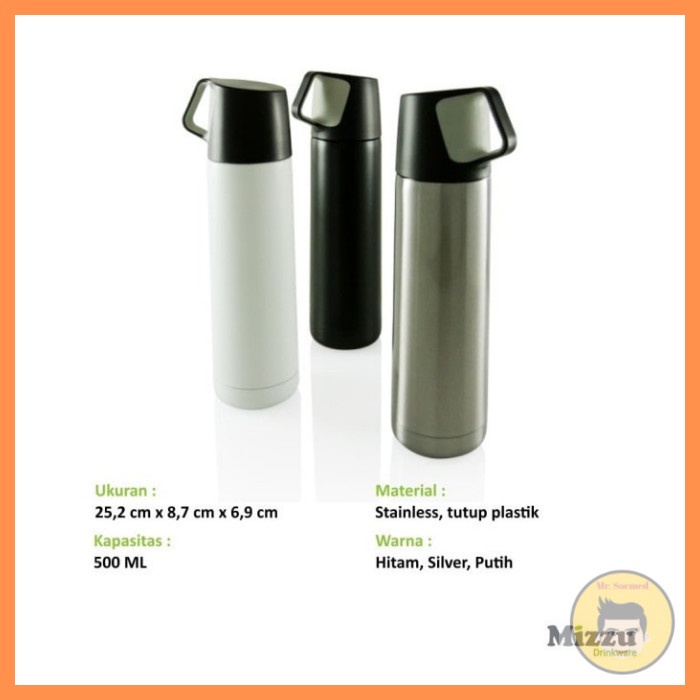 Jual Tumbler Botol Termos Air Minum Stainless 500ml Omega Mizzu Chielo Shopee Indonesia 7548