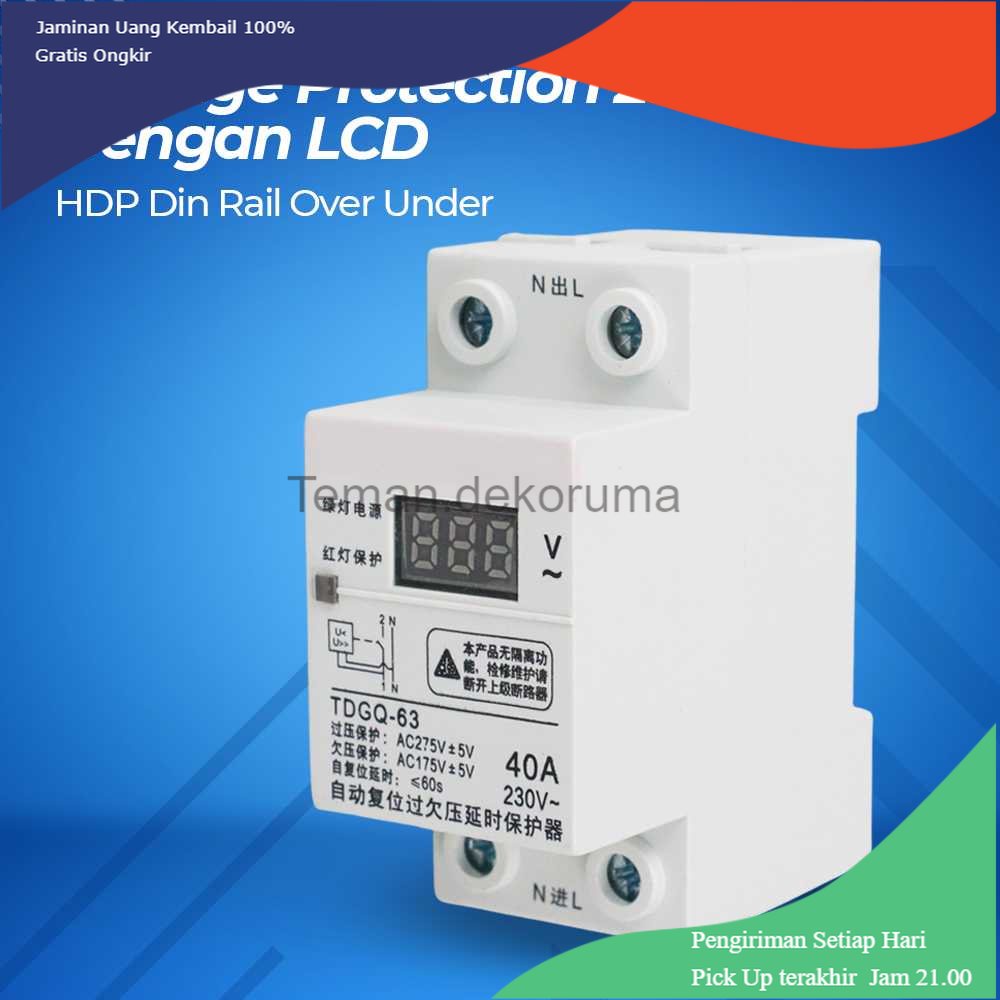 TD-PR2 HDP Din Rail Over Under Voltage Protection 230V 40A - TDGQ-63