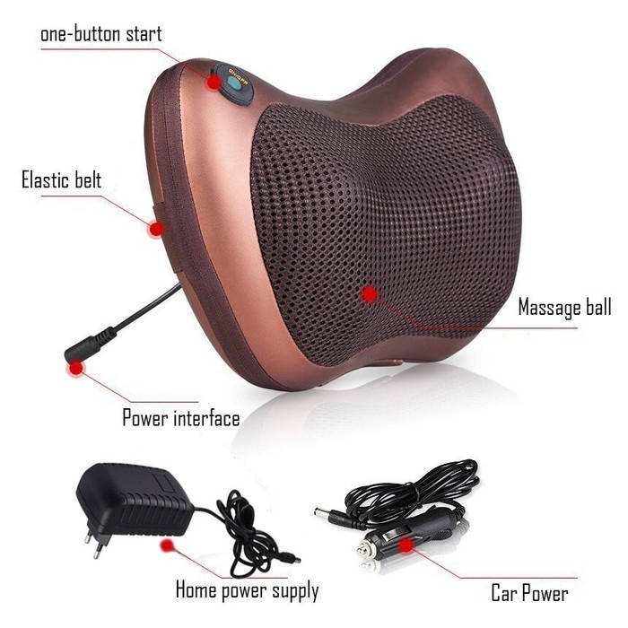 CHM-8028 Car & Home Massage Pillow Bantal Pijat Elektrik Otomatis