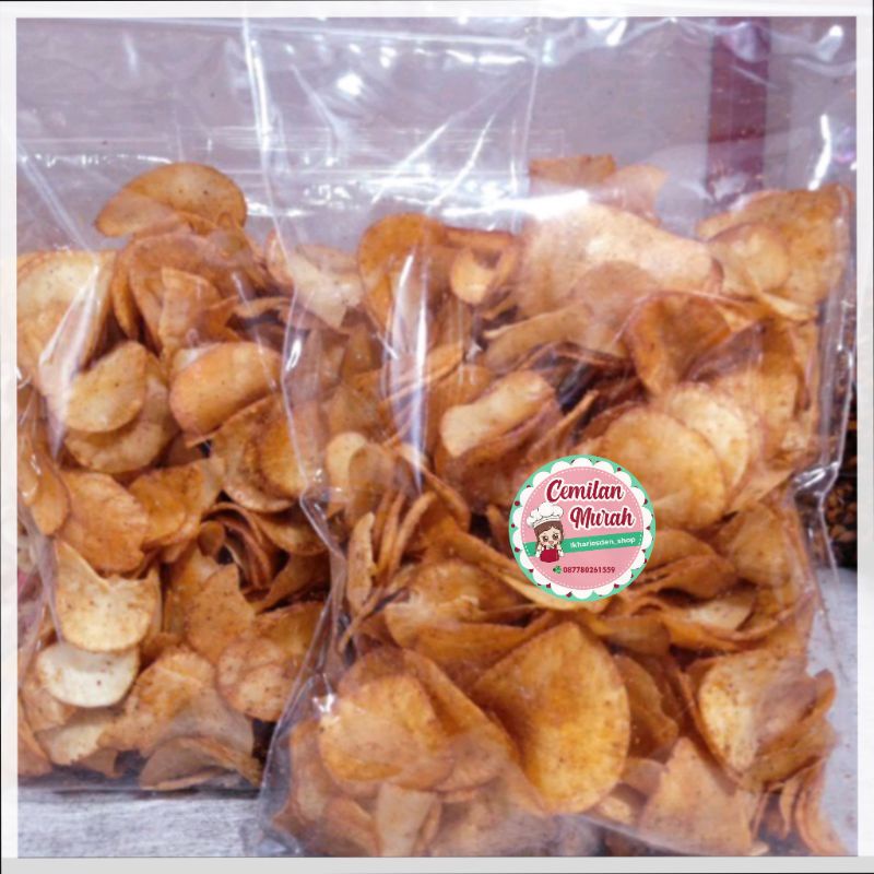 

keripik singkong pedas lada/balado/original 500 gr singkong keripik pedas singkong renyah
