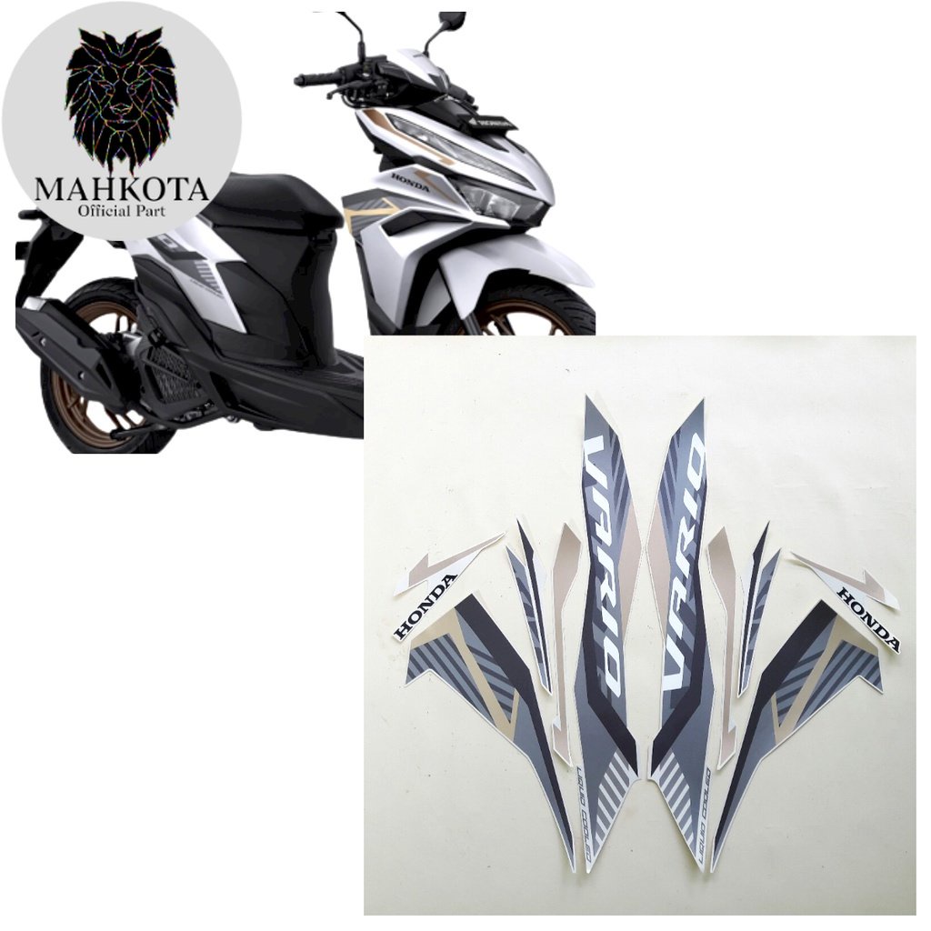 Striping Stiker Polet Sepeda Motor List Honda Vario 125 2022 Putih stiker list body motor standar