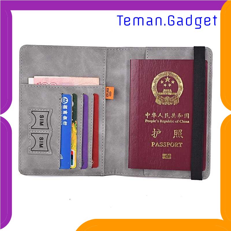 TG-TRV Andbana Dompet Paspor Cover Card Holder Travel Wallet RFID Blocking - YXY799