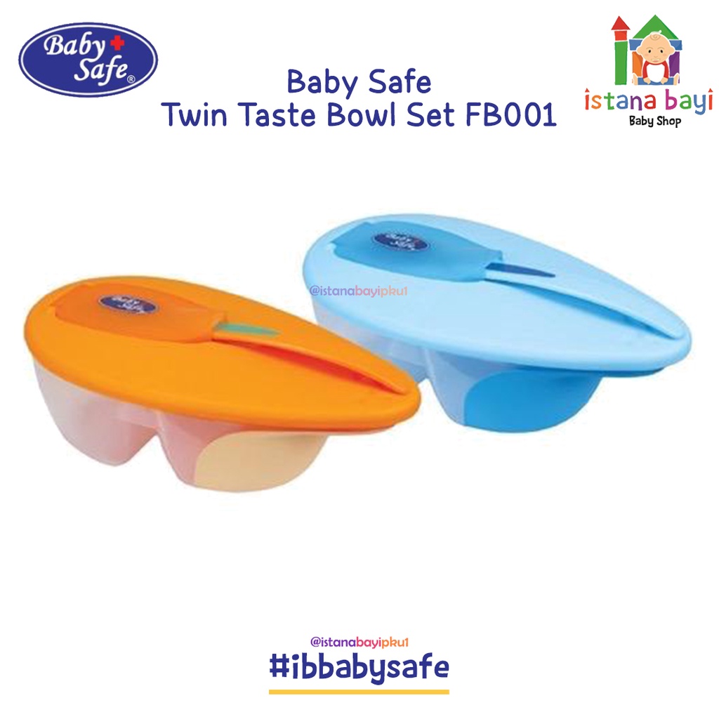 Baby Safe FB001 Twin Taste Bowl - Wadah Makan Anak Bayi/Peralatan makan anak