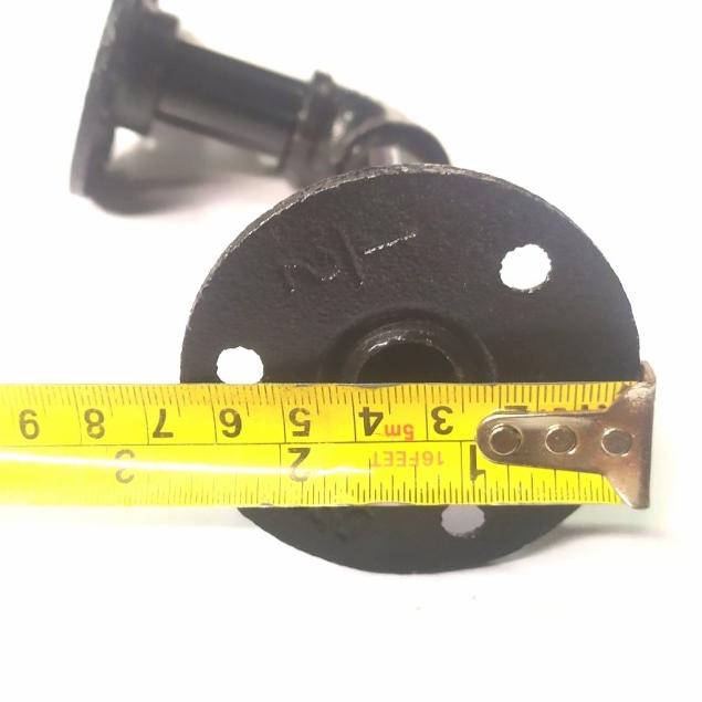 Vintage pipe shelf bracket pipa besi industrial 1/2 inch - pipa 10 cm