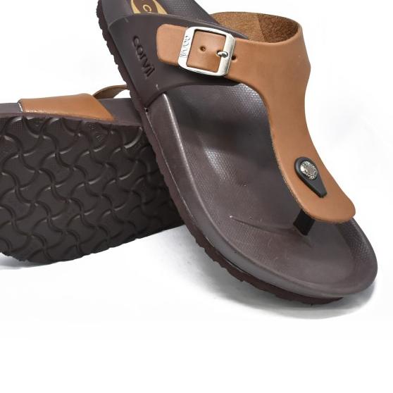 Carvil Sandal Pria BOSTON-01M STONE/BROWN - 41