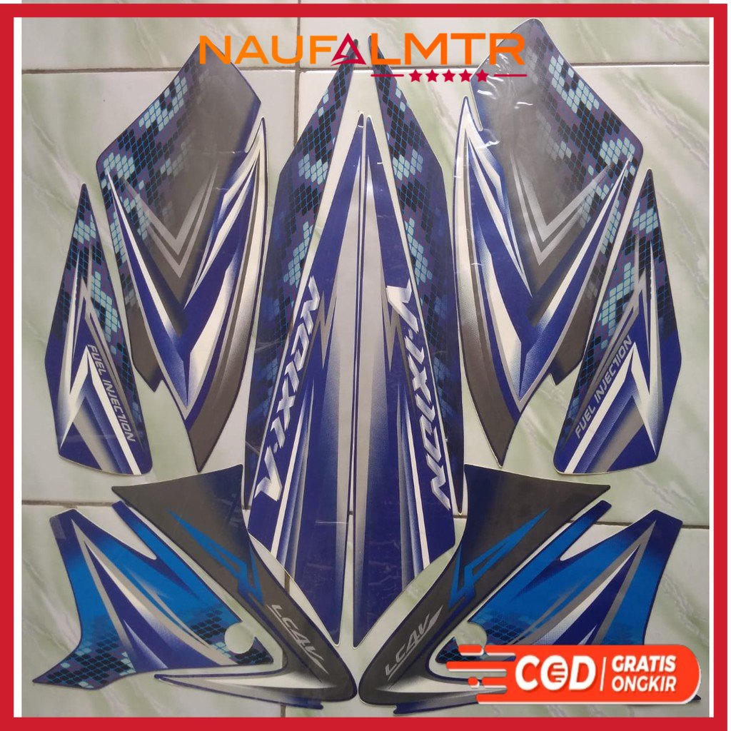 Stiker Striping vixion old 2009 biru