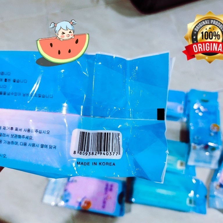 spons daki spon mandi bayi scrub sponge busa lembut ori pororo korea