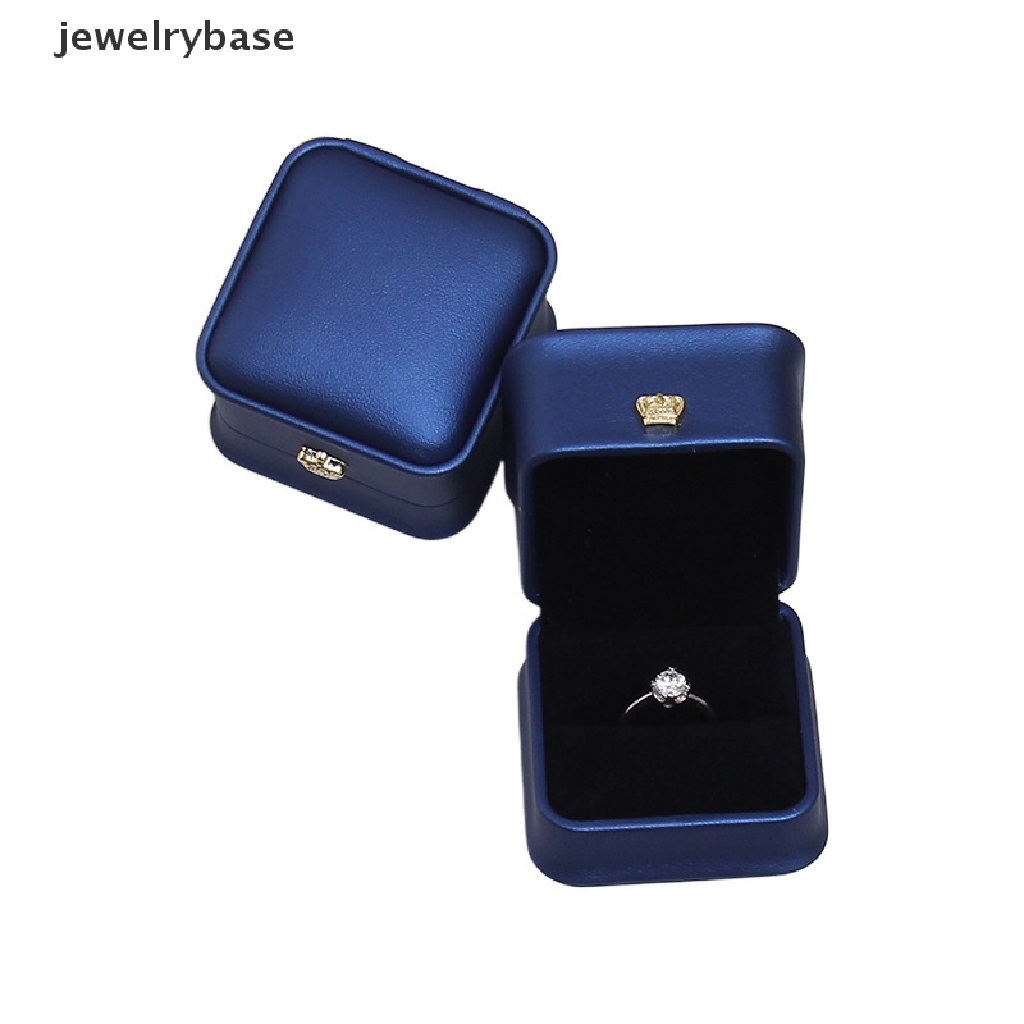 Kotak Display Perhiasan Anting Cincin Bentuk Persegi Bahan PU Untuk Hadiah Pernikahan