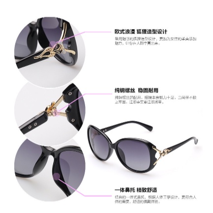 Ready Stock Kacamata Hitam Wanita Anti Sinar UV Model Terkini / Kacamata Fashion Wanita