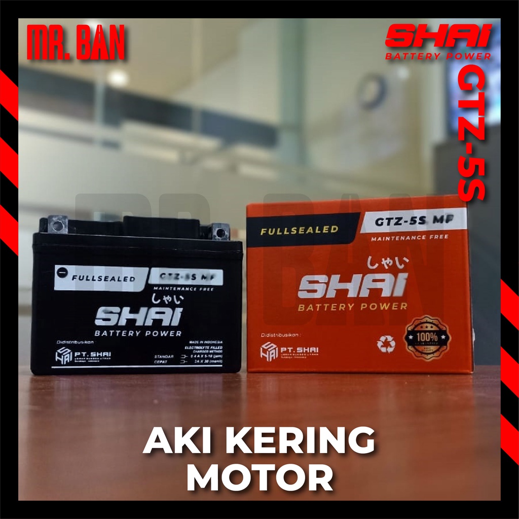 BERGARANSI || AKI KERING MOTOR GTZ-5S SHAI | BUAT MOTOR BEAT VARIO MIO VIXION REVO SUPRA | MOTOR MAT